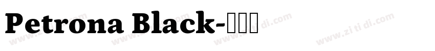 Petrona Black字体转换